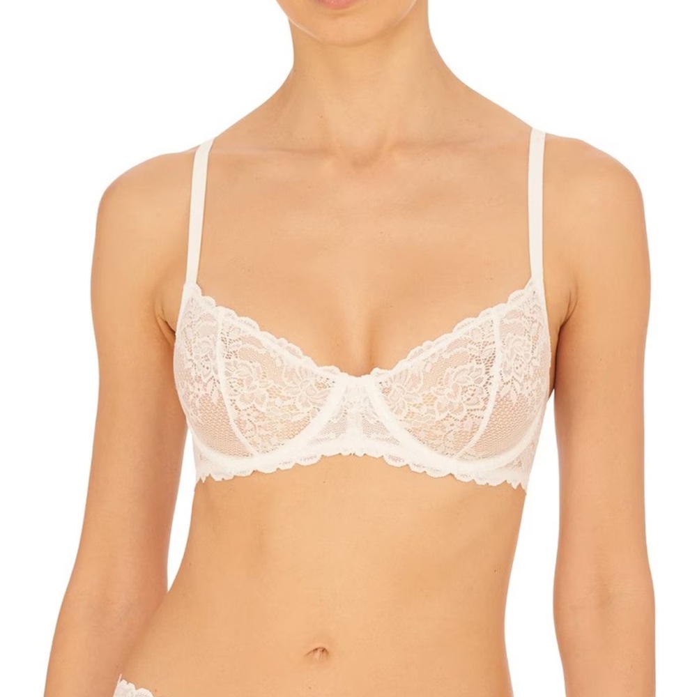 Natori Heavenly Convertible Balconette Bra 34DD in classic light tan/nude